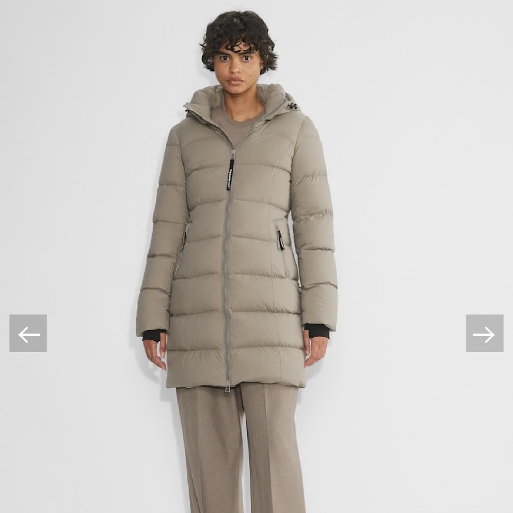 Aritzia super puff mini in taupe